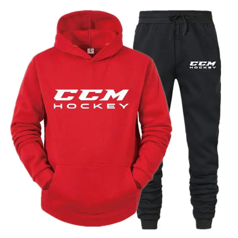 Winter CCM Mens Tracksuit Sets Hoodie High Quality Casual Sportswear Suit Hoodies Pants Warm Tracksuit Sets Mens Hood 251126