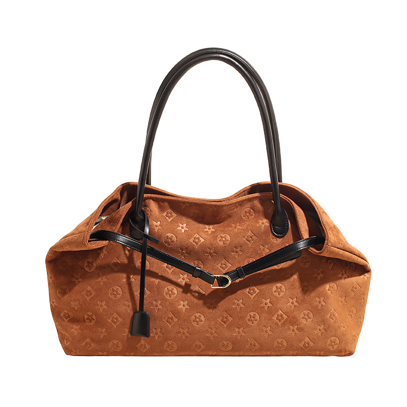 Free Shipping Foreign Style Large Capacity Hand Tote Bag All Kinds Of Printing Simple Retro Style Armpit Bag High Sense Fashion Shoulder Bag