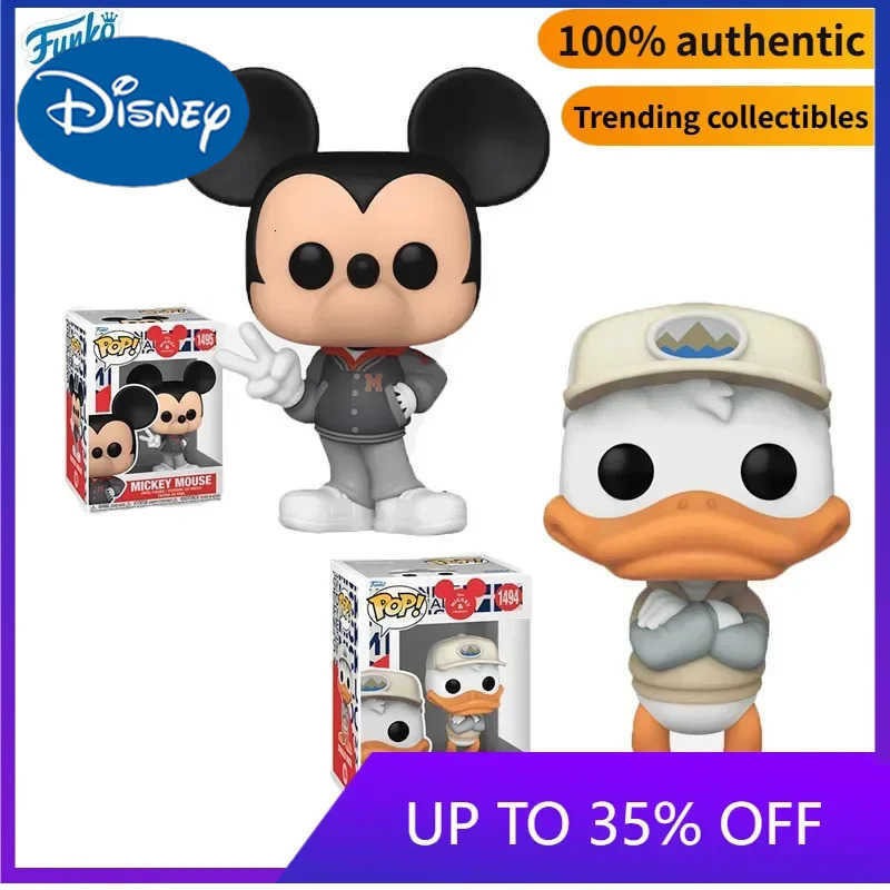 Disney Funko POP Original Anime Figure Donald Duck Mickey Mouse Action Figure Toys for Boys Girls Gift Collectible Model H251127