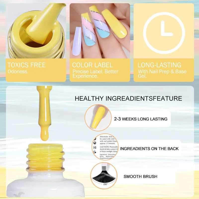 Arte Clavo 8ml HEMA TPO Free Gel Nail Polish Nail Art Manicure Semi Permanent Gel UV Hybrid Varnishes Base Top Coat Enamels NewT251127