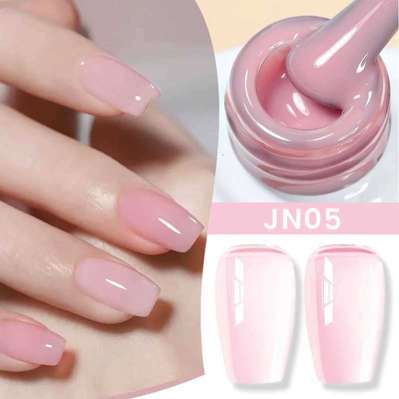BORN PRETTY Jelly Nude Gel Nail Polish 10ml Light Pink Peach Translucent Color UV Light Cure Gel Varnish Nail Art DIY at HomeT251127