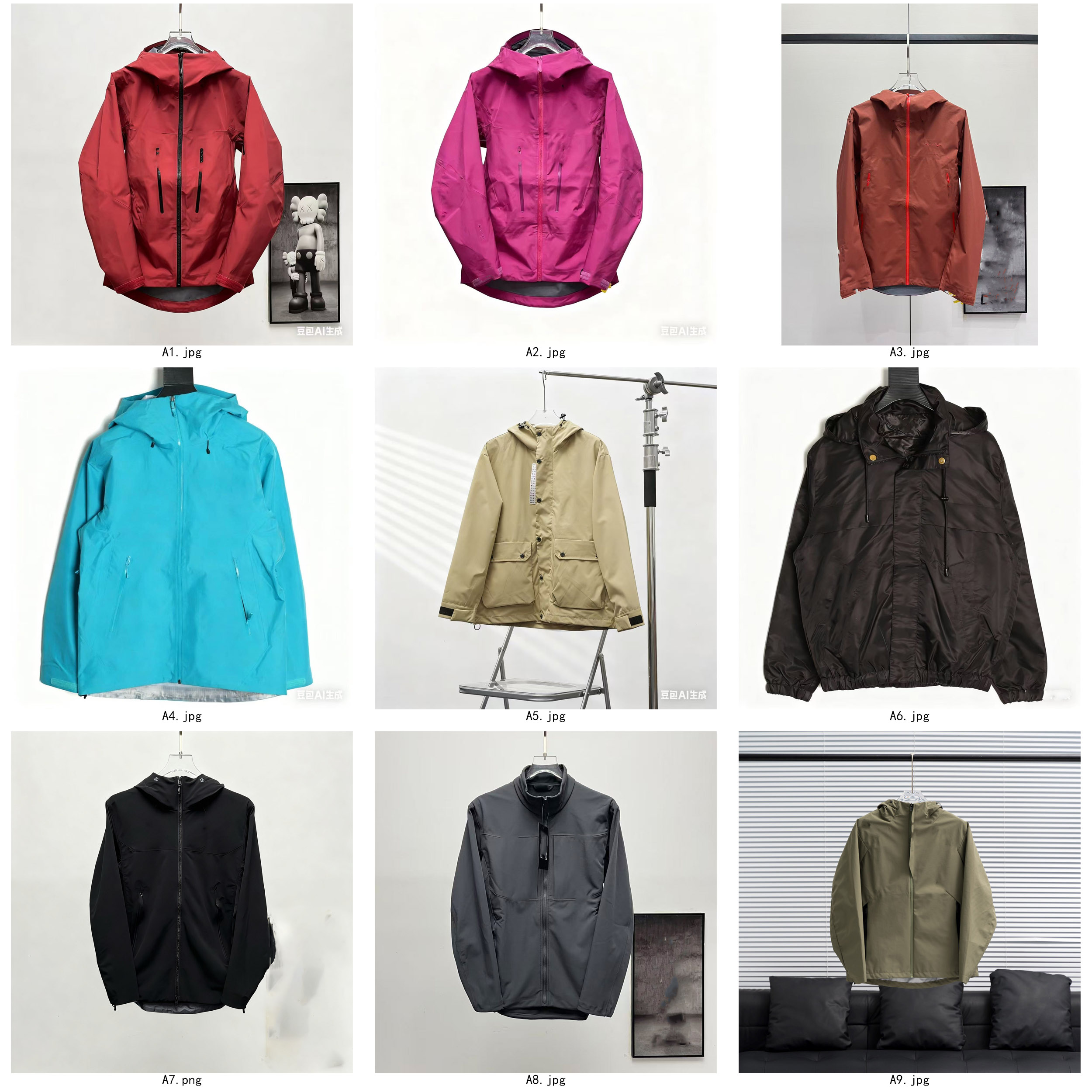 Designer high-quality men's and women's couple jackets and trench coats, suitable for spring, autumn, and winter seasons, multiple colors available.