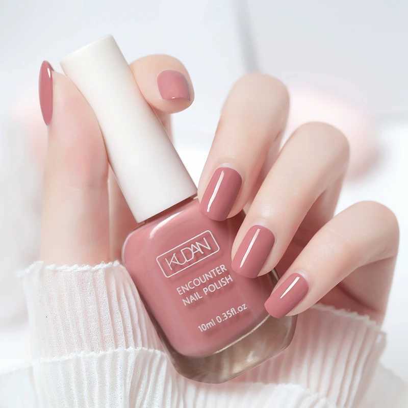 KUDAN 10ml Glass Bottle Water-Based Peel Off Nail Polish Colorful Pink Green Purple Glitter Polish Nail Art Varnish for NailsT251127