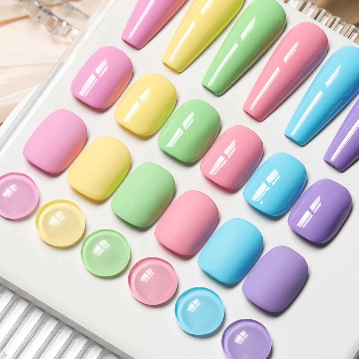 XEJAYI 6pcs Candy Sugar Gel Nail Polish Set UV LED Soaking Nail Gel Semi-Permanent DIY Salon Quality Nail Art Gel For SpringT251127