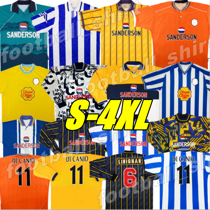 93 94 95 97 Sheffield Wednesday Retro Home Jersey DI CANIO soccer jerseys 1999 1998 2001 2002 91 92 93 LINIGHAN QUINN WINDASS WADDLE goalkeeper mens kit football shirts