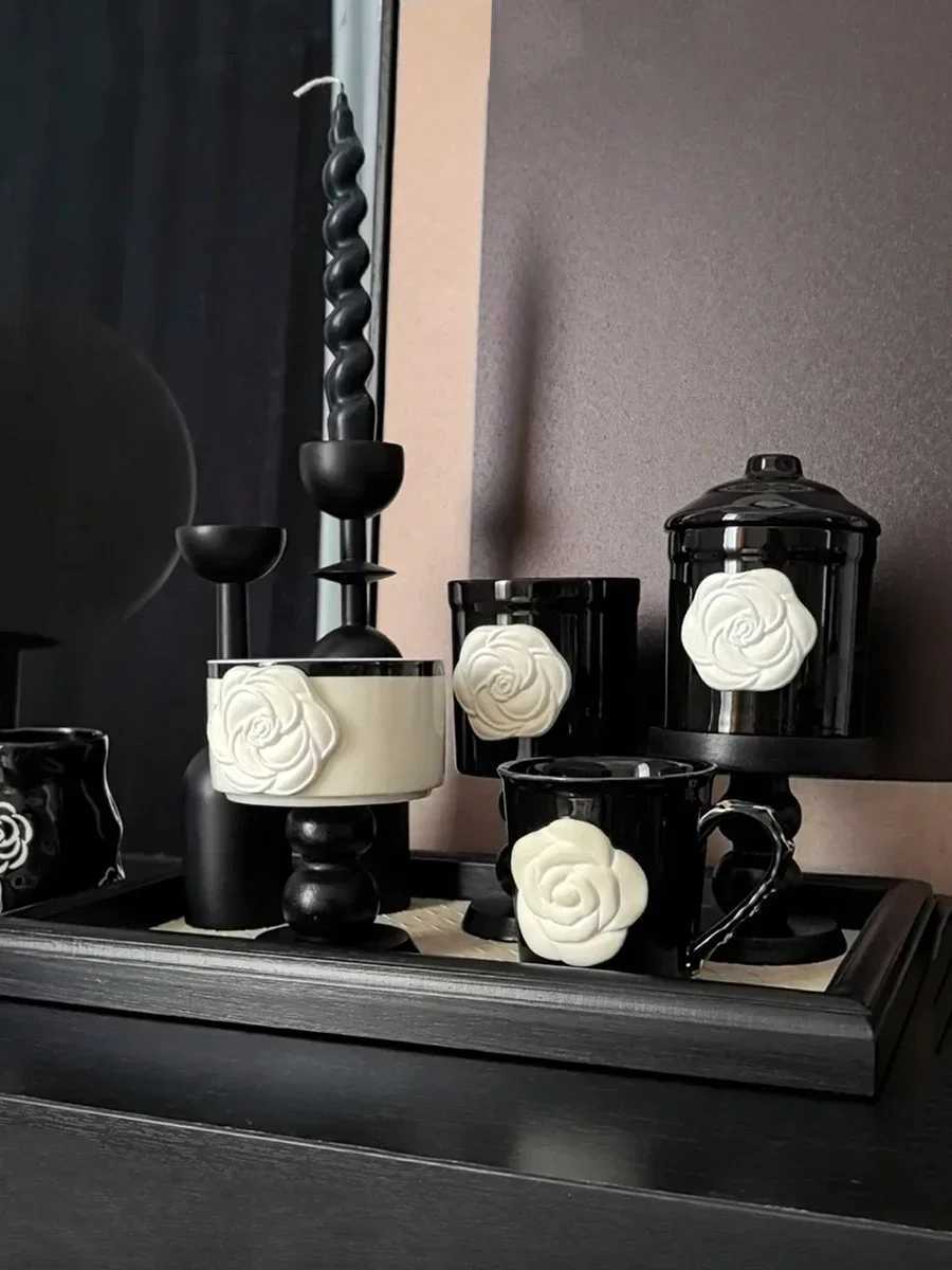 luxery Livetai camelli coffee cups household ceramic MUgs cups and saucers copas acero inoxidable chicaras para caf conjunto C251127