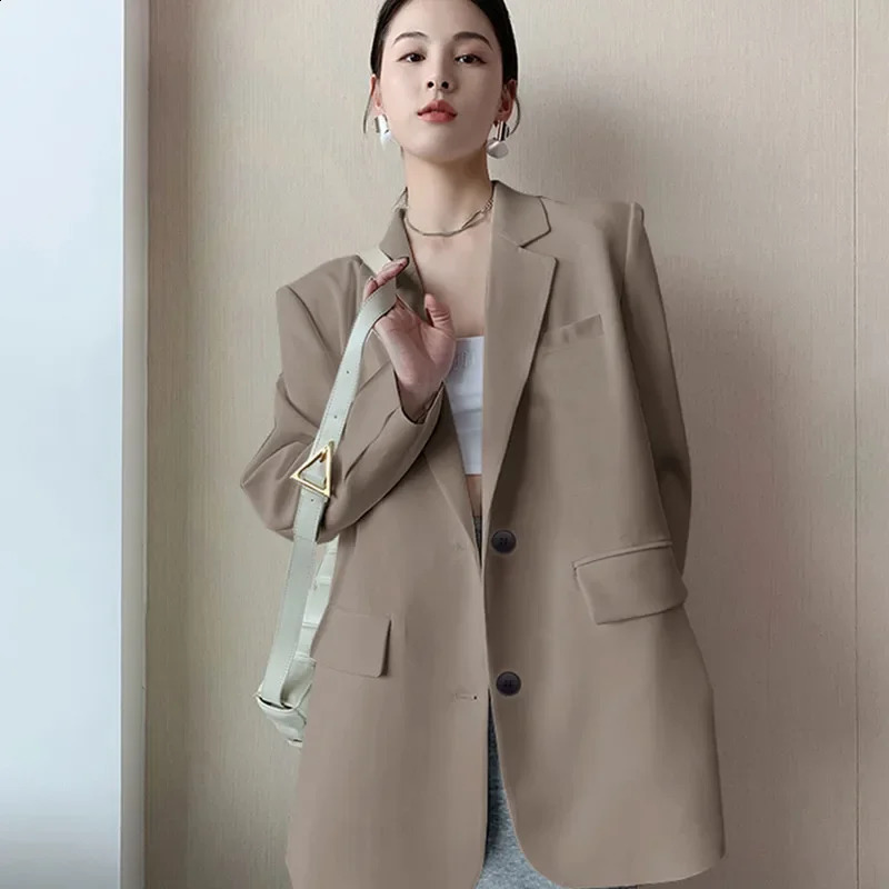 White suit jacket womens Korean version loose online celebrity casual professional fashion mini suit jacket 250427