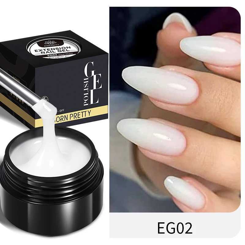 BORN PRETTY 30ml Milky White Hard Gel Jelly Nail Extension Gel Nail Polish Clear Acrylic Nail Color Soak Off UV Construction GelT251127