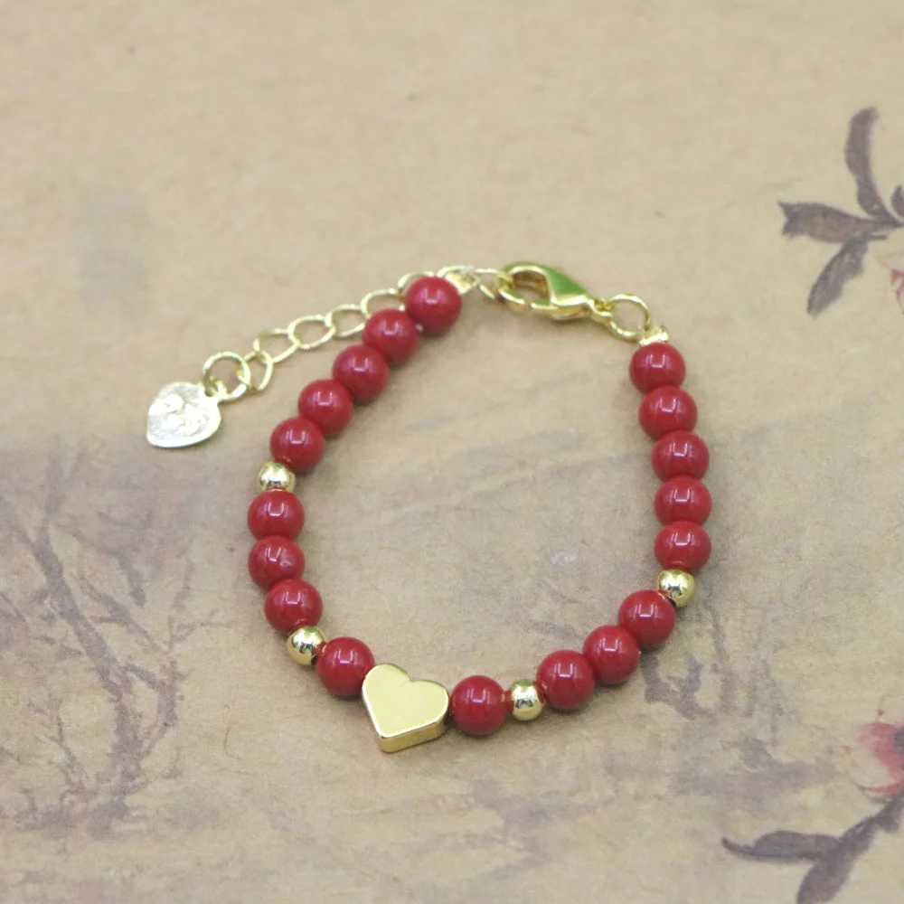 Lovely Fashion Natural Stone Bead Baby Girls Lobster Clasp Accessories Girls Yoga Christmas Wedding Gift Jewelry Charm C251105