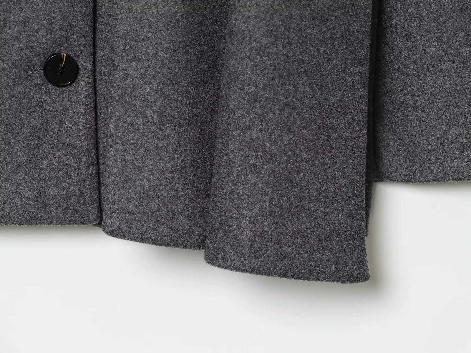 European and American style autumn new womens clothing casual temperament simple scarf design jacket British style navy coatXJ251127