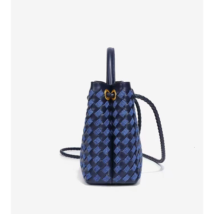 Designer Luxury Bag Butterfly Buckle Hardware Handbag For Women High-end New Style Women's Bag Color-block Denim Vintage Single Shoulder Crossbod