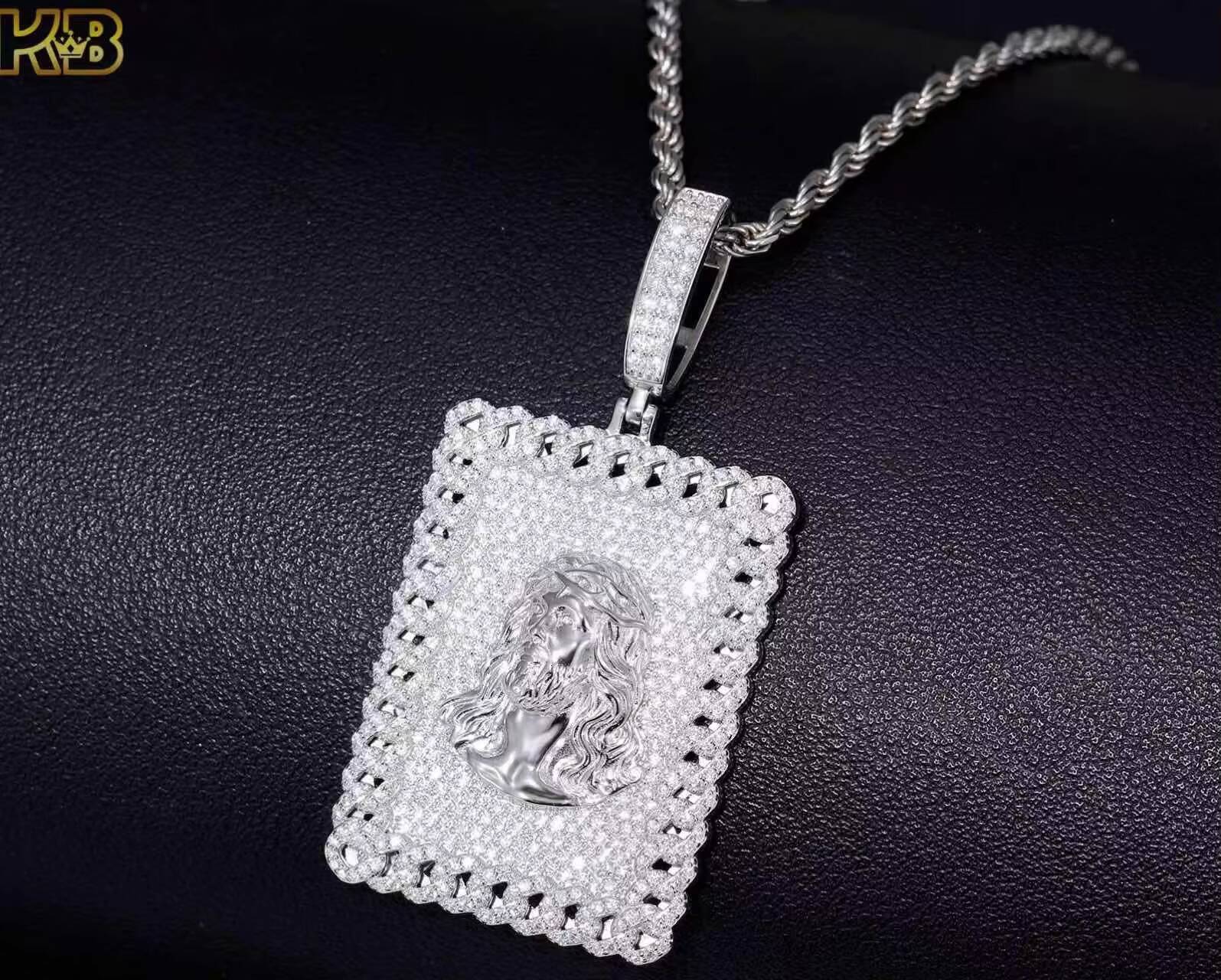 Fashion Pendant with Moissanite Stones Inspired by Hip-Hop Aesthetics Perfect for a Unique and Edgy Jewelry Statement