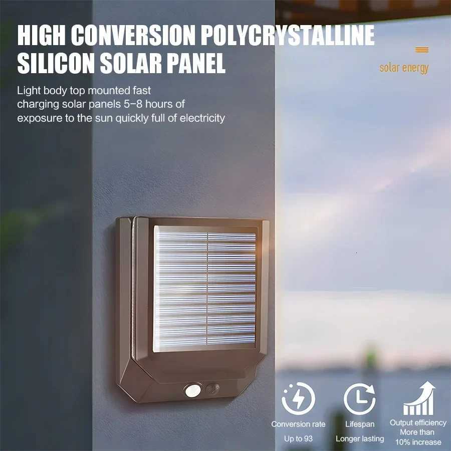Solar Light 120 Foldable LED Outdoor Wall Lamp With Motion Sensor Remote Control 3 Modes Street Light Garden Decoration LampM251127