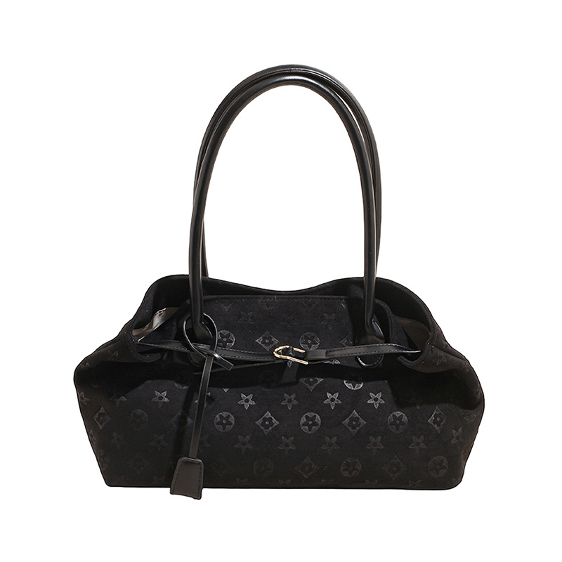 Free Shipping Foreign Style Large Capacity Hand Tote Bag All Kinds Of Printing Simple Retro Style Armpit Bag High Sense Fashion Shoulder Bag