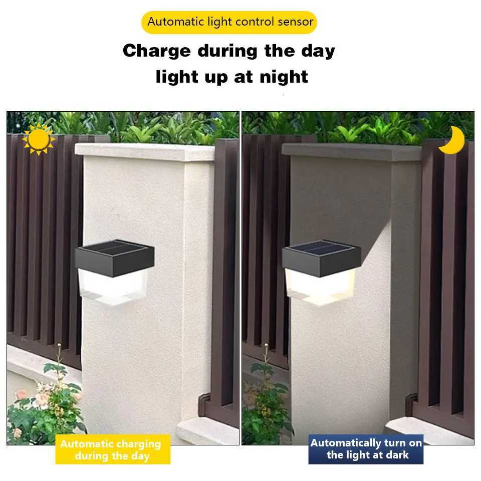 1Pc LED Wall Lights Outdoor Solar Lamp Solar Powered Sunlight Street Light Garden Courtyard Waterproof Wall LightM251127