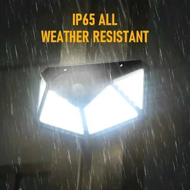 100 LED Wall Lights Outdoor Solar Lamp Motion Sensor Solar Powered Street Light Garage Lamps Outdoor Garden Lighting Night LightM251127