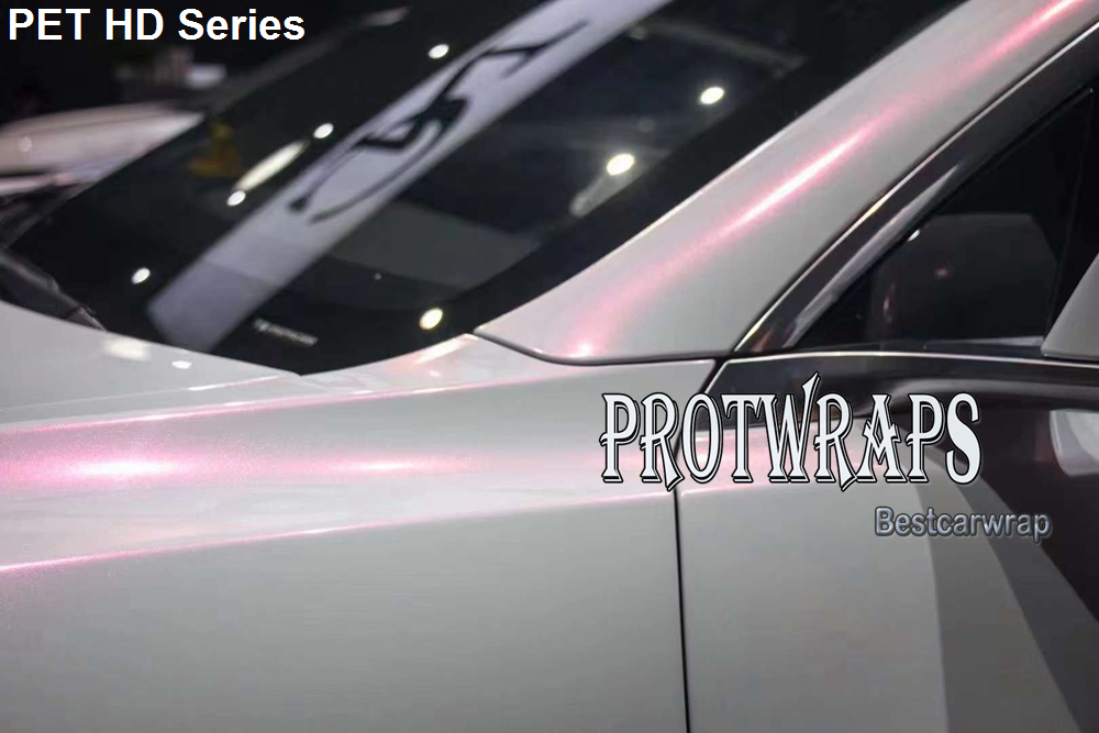 Premium HD Glitter Pearl white Red Gloss Vinyl Wrap Sticker Whole Car Covering Film Foil Air Release 1.52*18m 5x59ft With PET liner