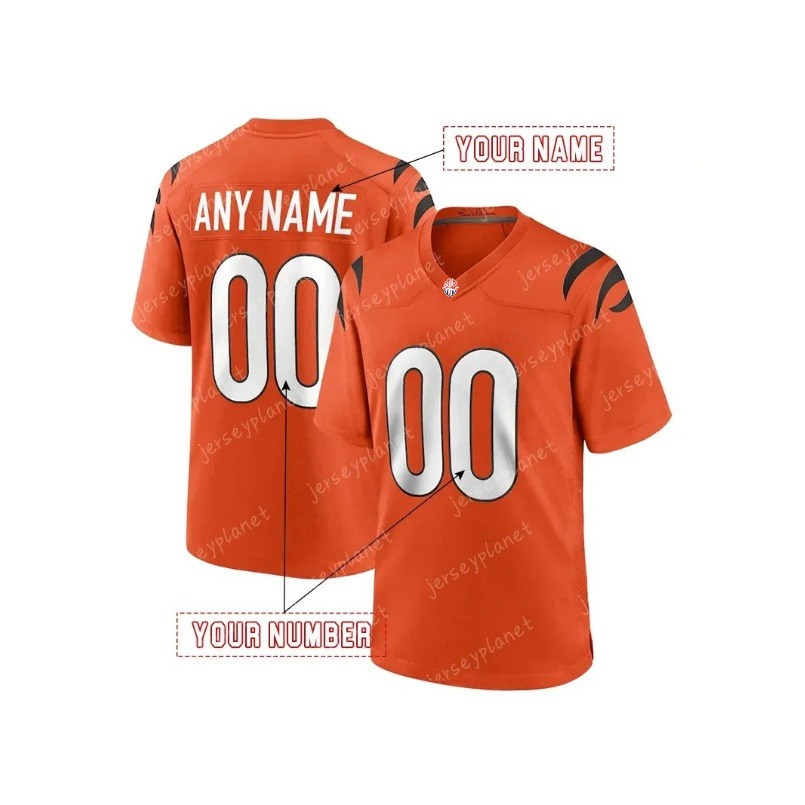 Custom Football Jerseys Joe 9 Burrow JaMarr Chase Brown Germaine Pratt Geno Stone Tee Higgins Evan McPherson Sam Hubbard jersey 77