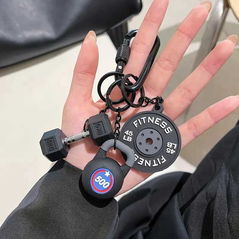 Detachable Barbell Plates Keychain Dopamine INS Simulation Dumbbells Keyring Water Cups Creative Fitness Series Pendant FriendsT251127