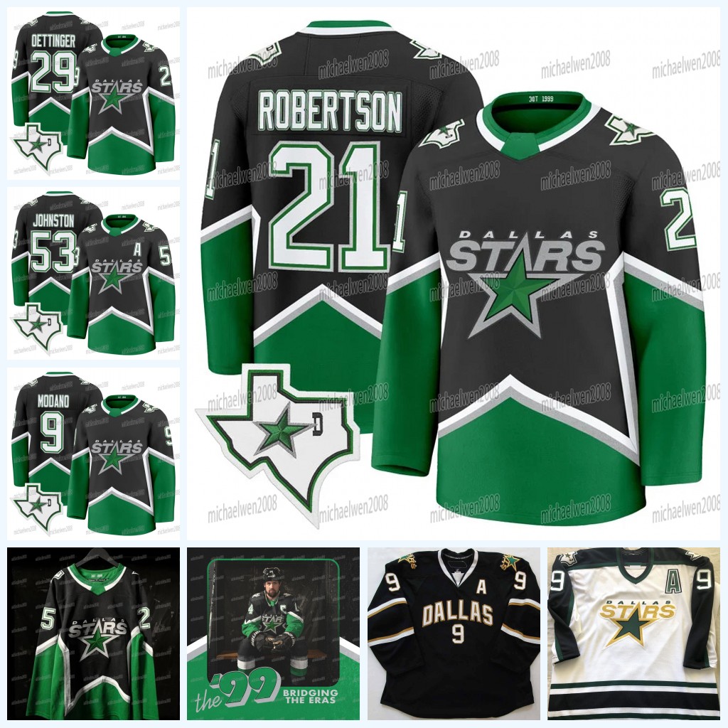 Dallas Star 2025-26 The 99 Throwback Hockey Jersey Jason Robertson Tyler Seguin Miro Heiskanen Esa Lindell Jake Oettinger Jamie Benn Roope Hintz Harrison Scott