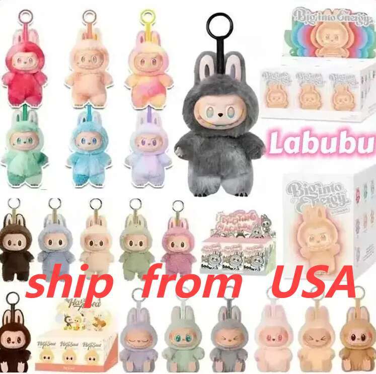 Labubu The Monsters Heartbeat Macaron Enamel Face Blind Box Pvc Figurine Labubu sitting party Kawaii Doll Kid Christmas Gifts dh1293999