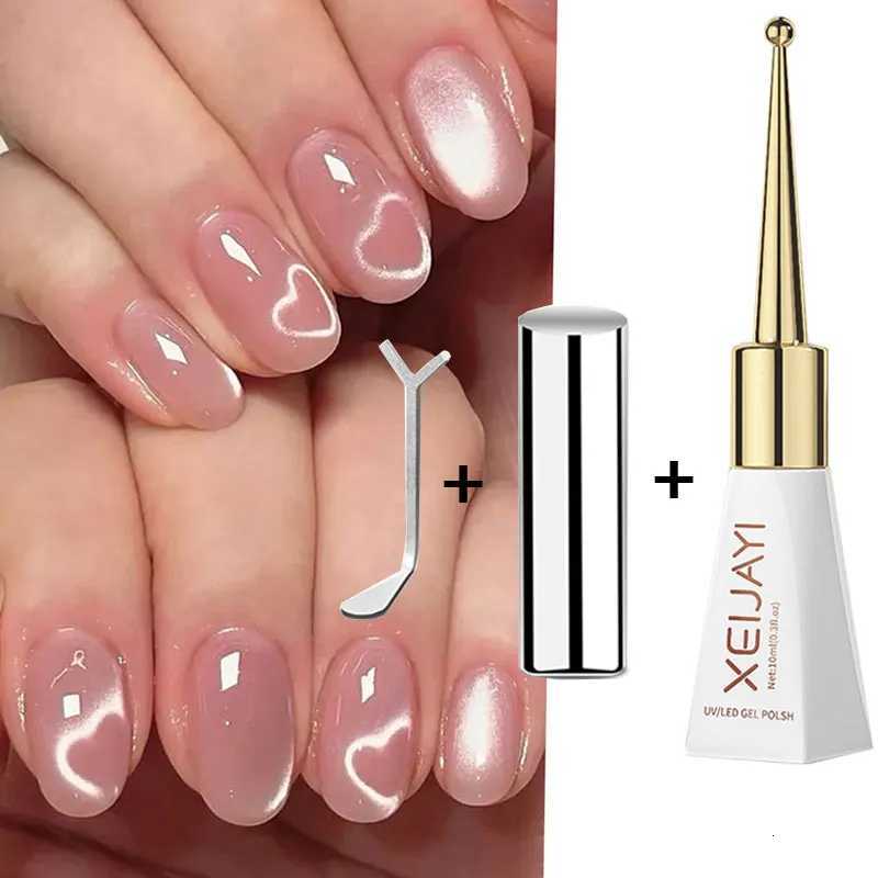 3pcs Pink Cat Eye Gel Nail Polish Magnet Tools Set 1ja034oz Magnetic Cats Eye Nail Gel UV Semi-permanent Varnish Nail SuppT251127