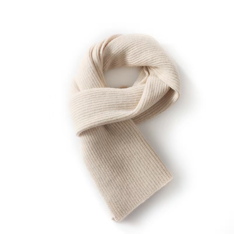 K544 Manufacturers wholesale 2025 new 100% wool soft pure color versatile knitted warm cashmere wool scarf for women