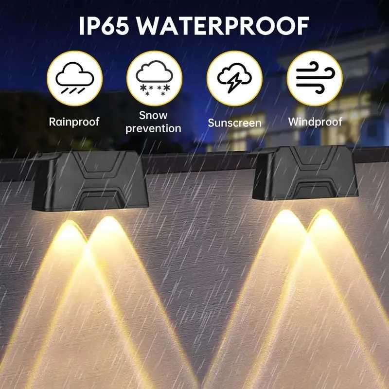 4/12/16 Pcs LED Solar Lights Outdoor IP65 Waterproof Decorative Lamp Wall Stairs Atmosphere Light for Fence Garden DecorM251127