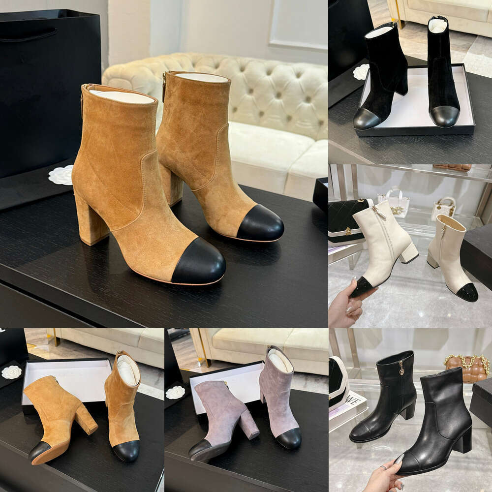 Top quality Designer bottin femme Loafers Leather Chelsea Chunky heel boots luxury womens mens Rain snow Ankle moon black winter boot wedge bootis Casual outdoor