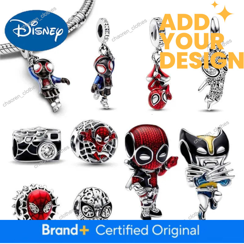DISNEY custom New Spider-Man Series Bead Pendant Suitable for Women DIY Original Bracelet Charm Gift W20250704