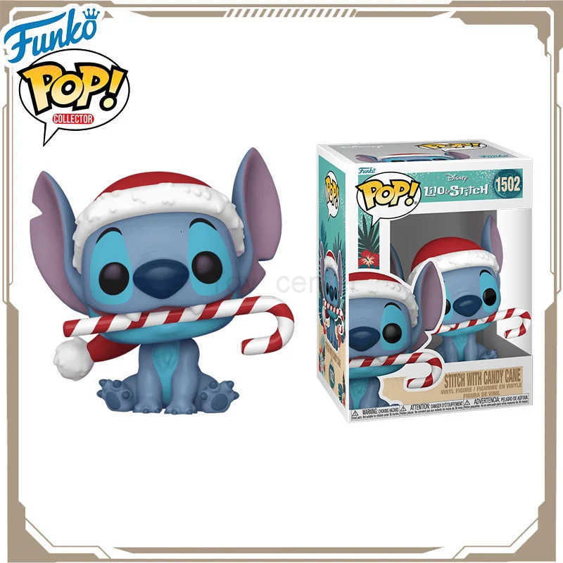 Disney Funko POP Original Stitch The Movie Anime Stitch Wears A Christmas Hat Action Figure Toys for Boys Girls Kids Christmas Gift H251127