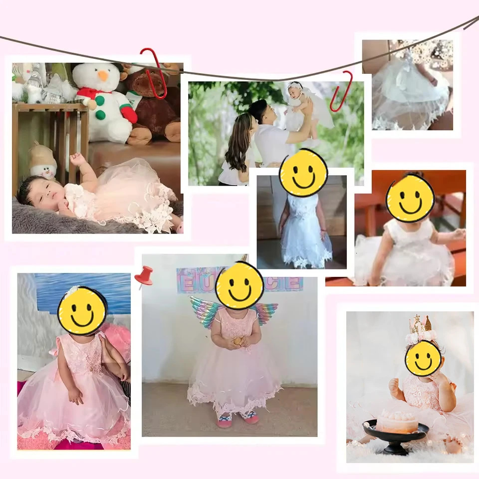 Baby First Baptism Dresses Lace Long Tailing dress Girls Elegant Embroidery Wedding Party Gown Bridesmaid Kids Clothes 3 6 month 251111 - view 5