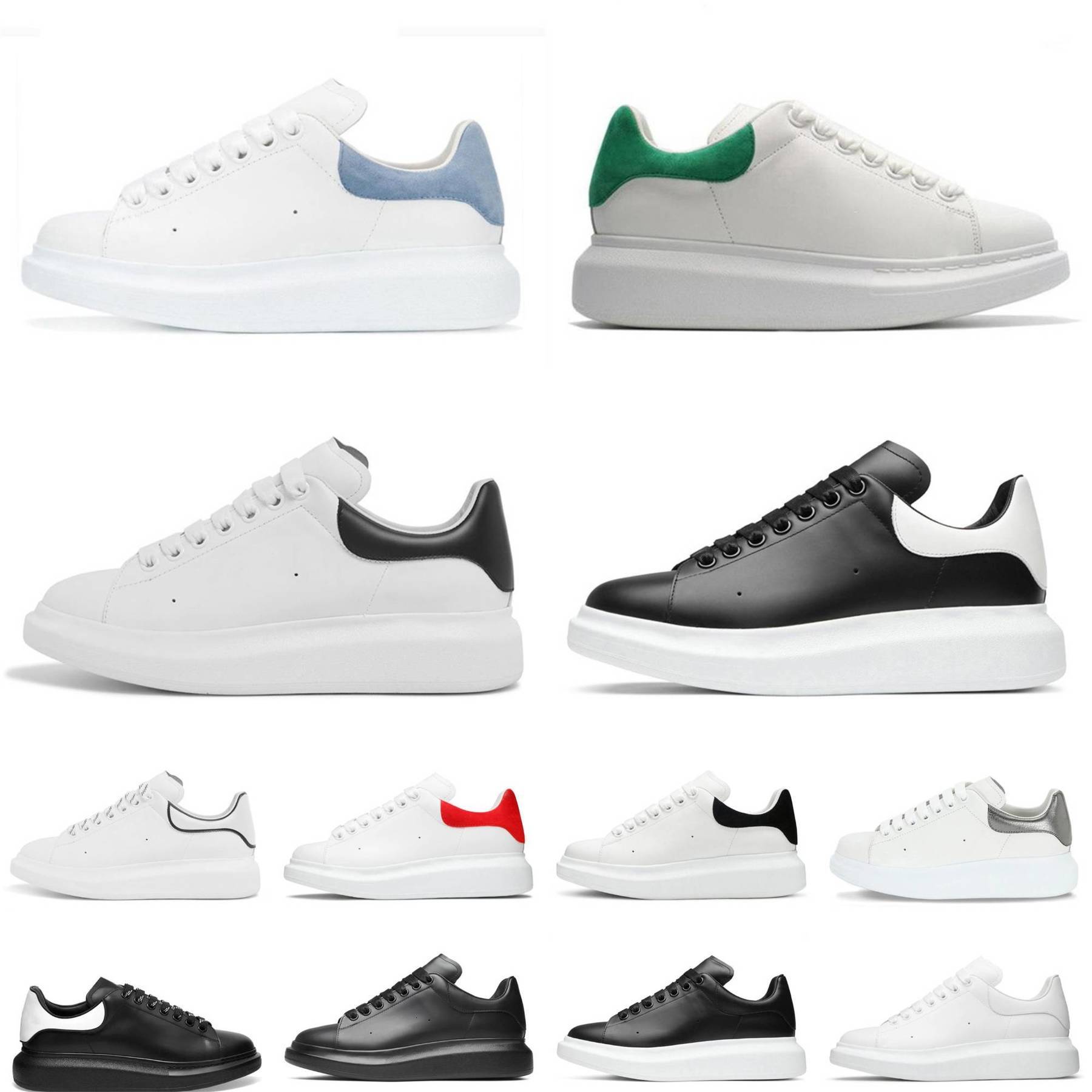 Designers Oversized Leather Suede Casual Shoes Trainers Mens Women Triple White Black Blue Luxury Italian Brand Platform Walking Shoe Velvet Rubber Sole Sneakers
