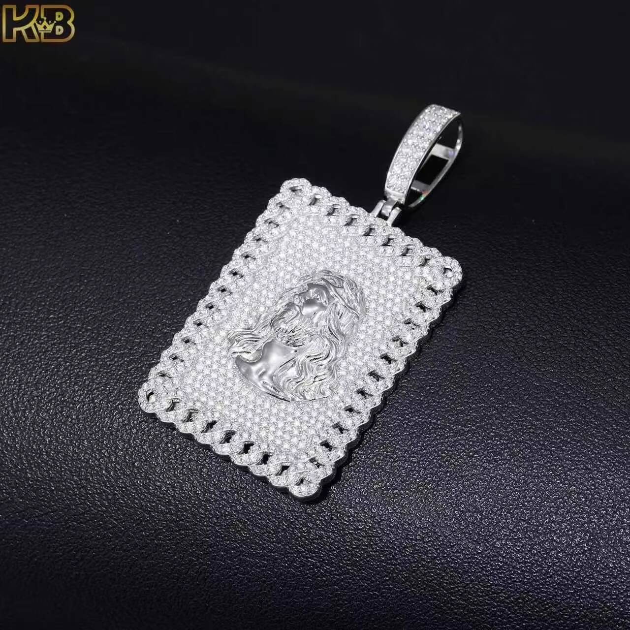 Fashion Pendant with Moissanite Stones Inspired by Hip-Hop Aesthetics Perfect for a Unique and Edgy Jewelry Statement