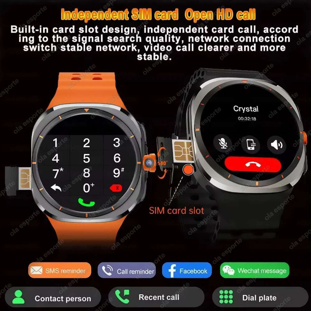 U8 Ultra Smart Men 32GB Memory NFC Bluetooth Call IP68 Waterproof Outdoor Sport Watch New Upgraded Compass smartwatch