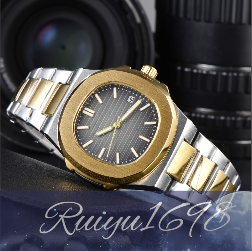 Men's watch with steel strap integrated design new model of mechanical watch for menclassic style watch 5711 with transparent back and luminous effect 40mm size