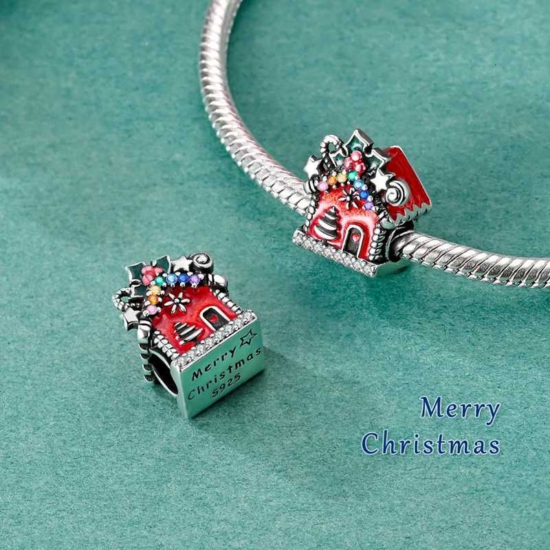 925 Sterling Silver Snowman Beads Christmas Bell Charms Fit 3mm Women Bracelet DIY Accessories Christmas Gift Fine JewelryT251127
