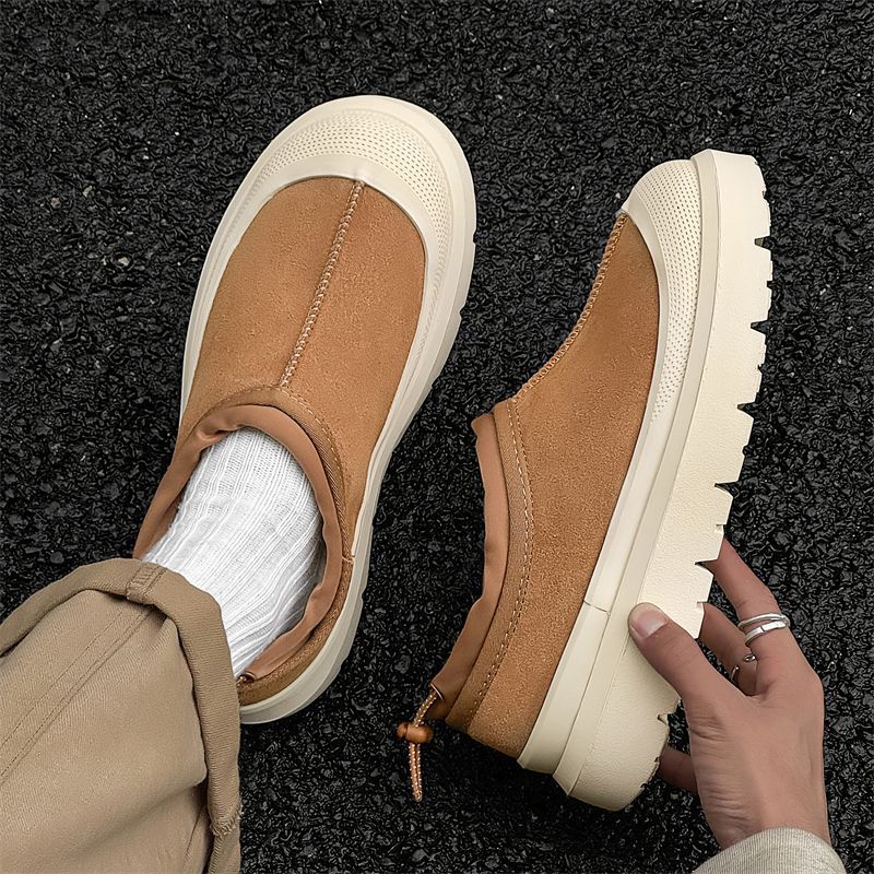 New design hot selling winter men's thick soled snow boots anti slip wear-resistant outdoor versatile with plush elastic band cotton shoes free s