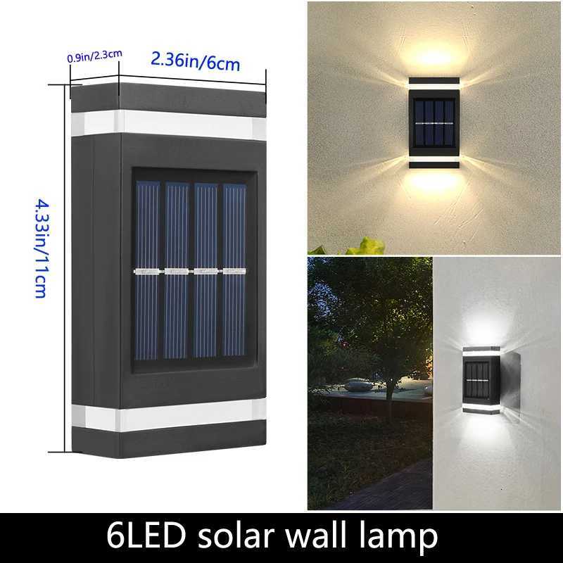 Solar Wall Lamp Outdoor Waterproof Solar Powered Up/Down Lighting for Garden Yard Home Exterior Decoration IP65 Solar Path LightM251127