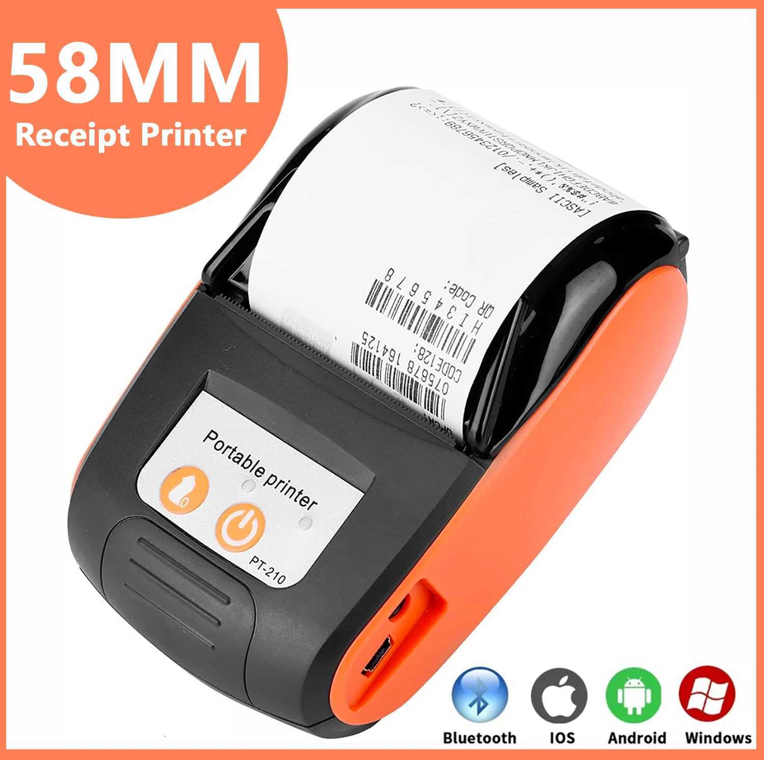 58MM Mini Thermal Receipt Printer Wireless Mobile Ticket Bill POS Printer For Small Business For Android IOS Windows H251127