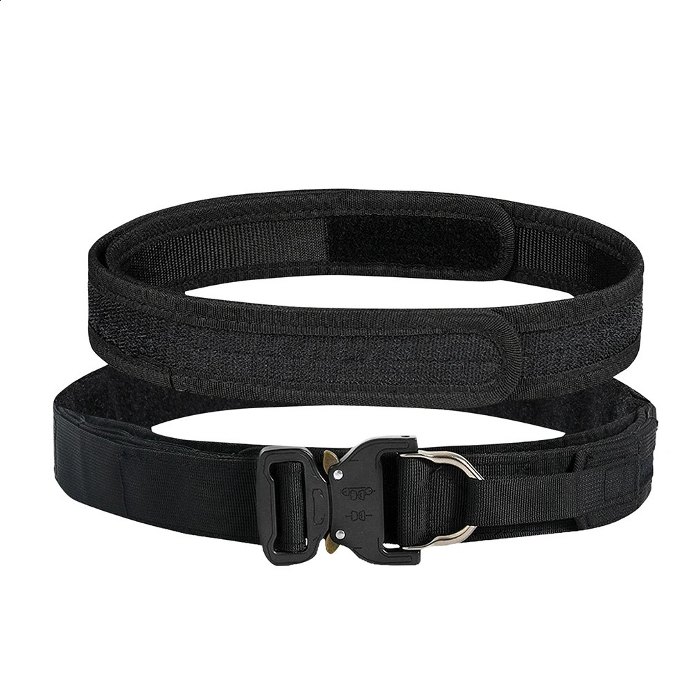 Cool Military Tactical Belt for Men Work Outdoor Hiking Heavy Duty Quick Release Nylon Web Rigger Belt with Inner and Outer250422