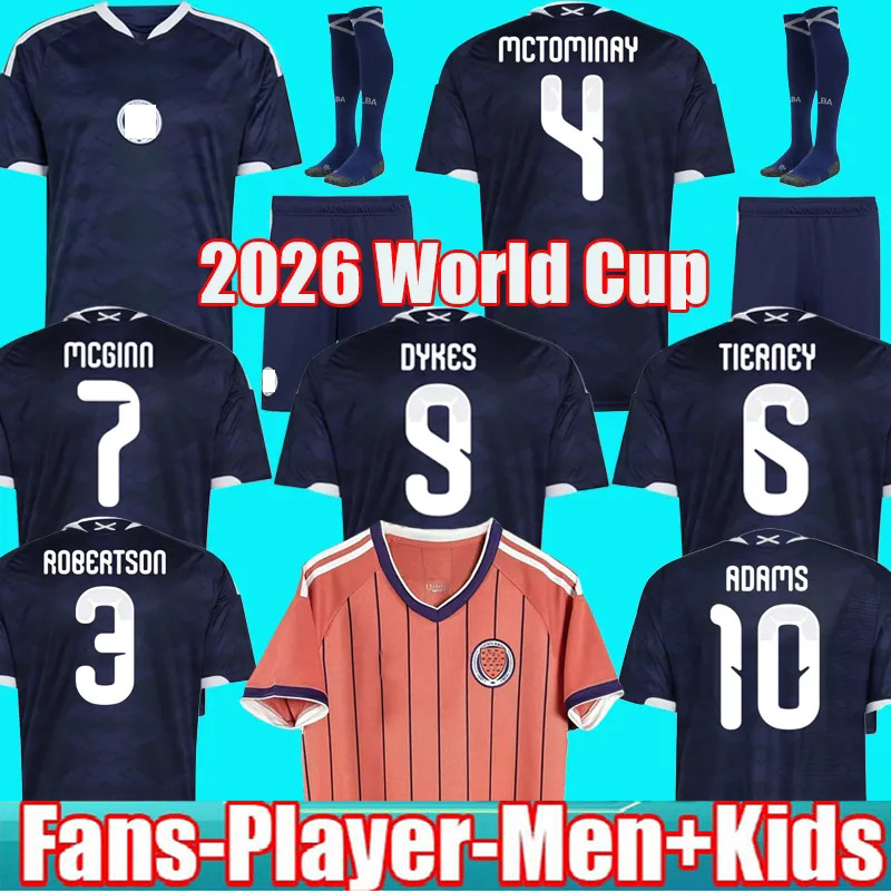 New 2026 Scotland Soccer Jerseys 26 27 scotland Home Away football shirt ROBERTSON McTominay McGREGOR SHANKLAND MCGREGOR Fans Player Men Kids Kit