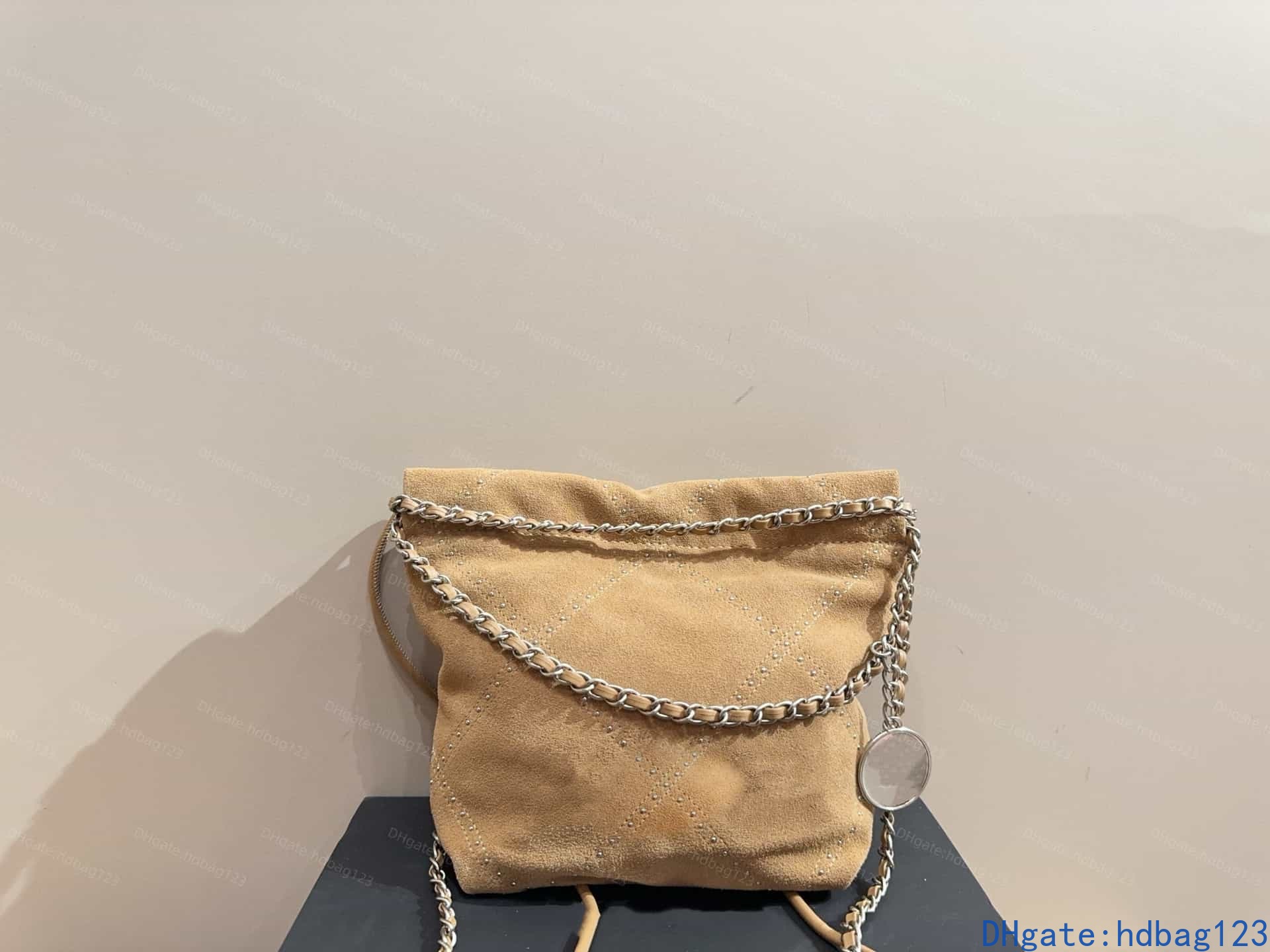 Designer women's bag 10A suede garbage bag tote bag classic 22bag fashion handbag chain bag commuting crossbody bag