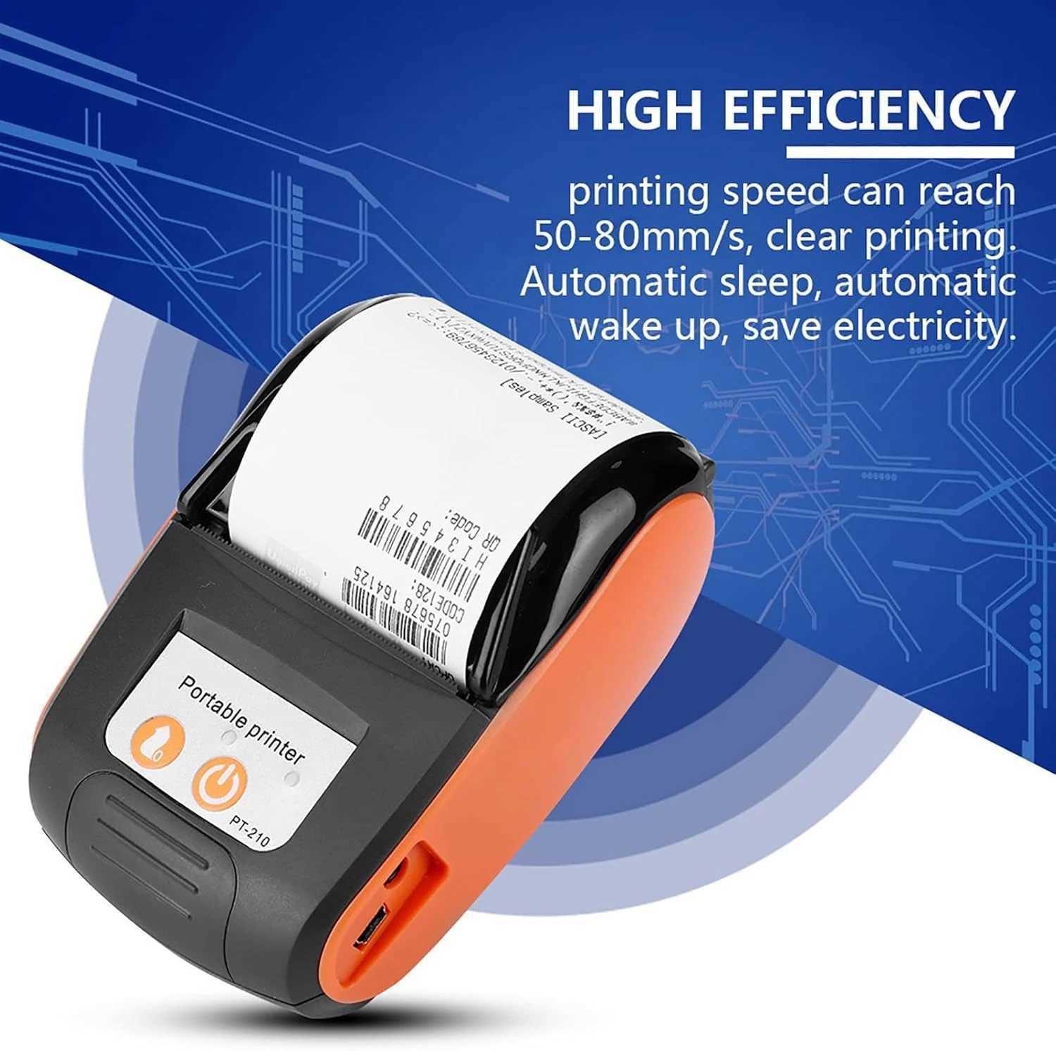 58MM Mini Thermal Receipt Printer Wireless Mobile Ticket Bill POS Printer For Small Business For Android IOS Windows H251127