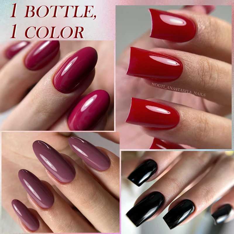 LILYCUTE 7ML Dark Red Caramel Gel Nail Polish 125 Colors Semi Permanent Soak off Base Top Coat Manicure UV Nail Art Gel VarnishT251127