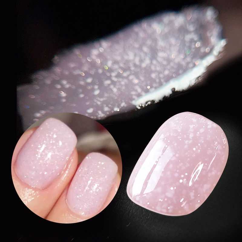 BORN PRETTY 10ml Snow Glitter Gel Nail Polish Pink Milky White Jelly Sequins Semi Permanent Nails Art Design Varnish ManicureT251127