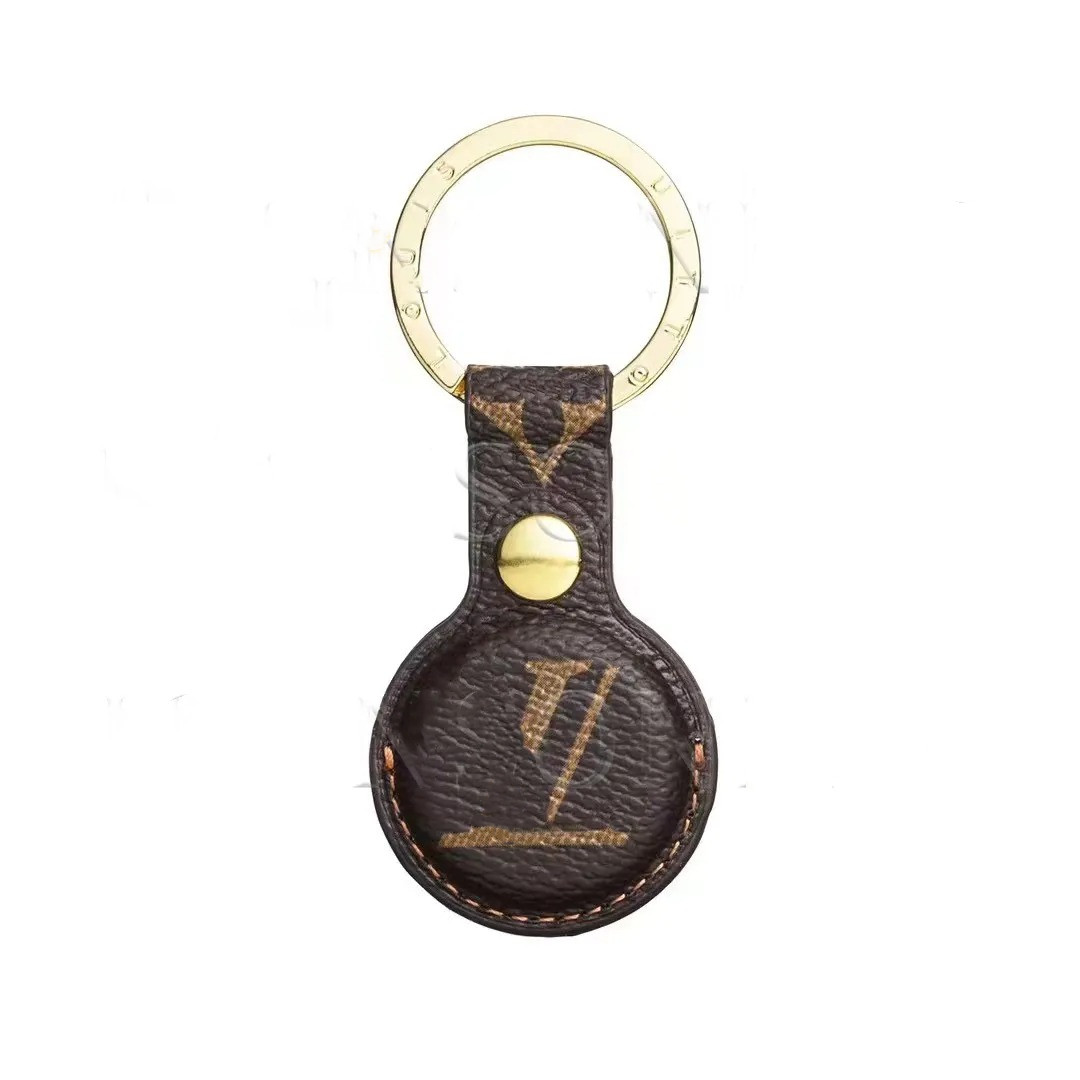 For Apple AirTags case Designer Keychains Airtags Tracking Device Case For Airtags PU Leather Anti-lost keychain Portable Hook Candy Color luxury Protection Cover