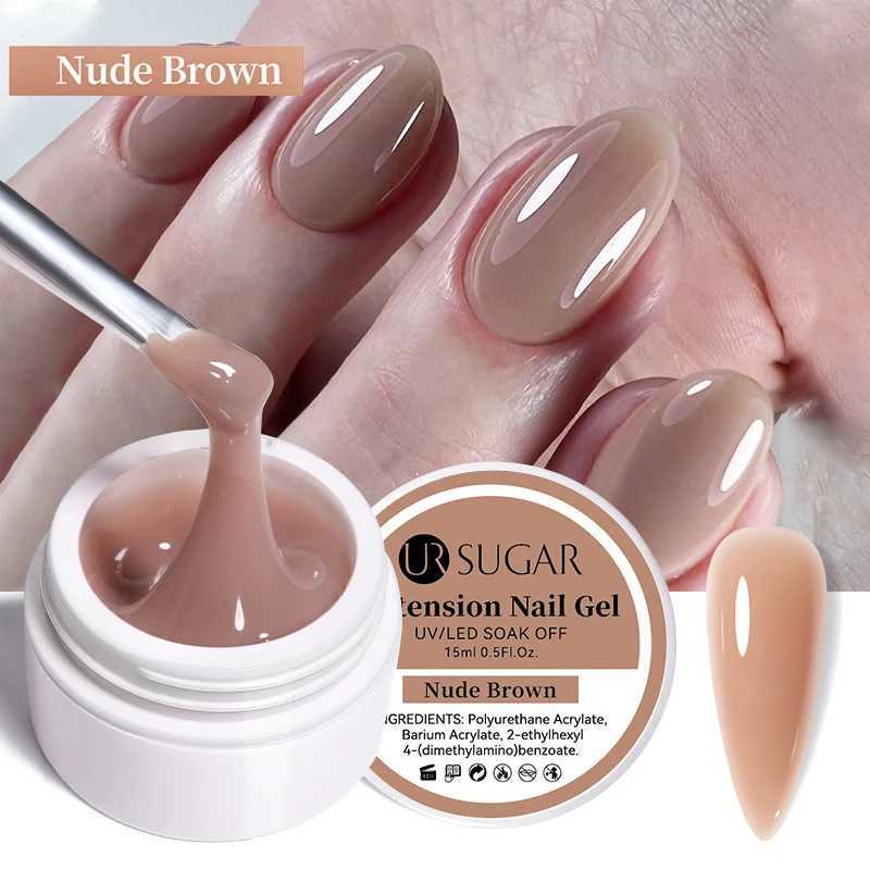 UR SUGAR 15ml Quick Extension Gel Nail Polish Nude Pink French Semi Permanent Soak Off UV Construction Gel Nail Art ManicureT251127