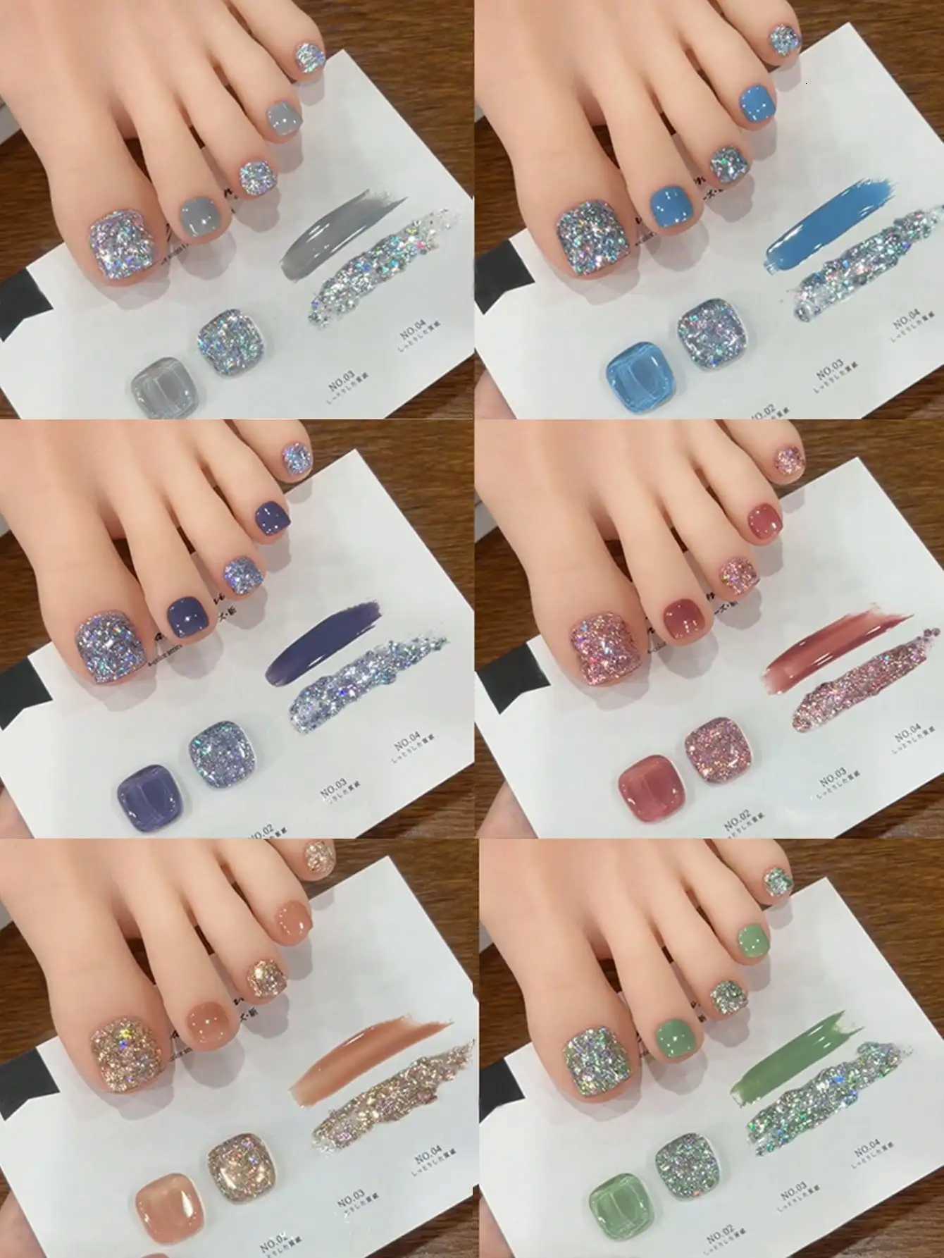 12pcs 15ml Broken Straight Series Glitter Silver Gel Nail Polish Semi-permanent Varnish Soak Off Nail Art Base Top CoatT251127