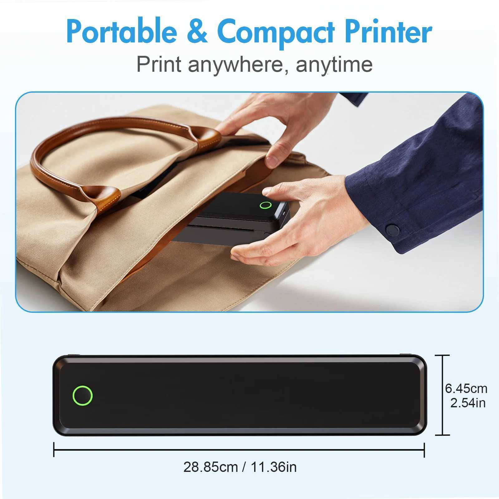 Portable Printers Wireless Inkless Thermal A4 Label Maker US Letter/A4/A5/B5 Android iOS Phone Laptop For Travel Off School H251127